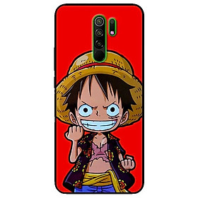 Ốp lưng dành cho Xiaomi Redmi 9 mẫu Mũ Rơm Nền Đỏ