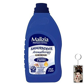 Nước xả vải đậm đặc Malizia hoa lan và Sapphire 750ml tặng kèm móc khóa