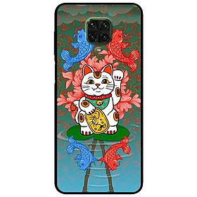 Ốp lưng dành cho Xiaomi Redmi Note 9s - Note 9 Pro - Note 9 Promax mẫu Mèo Và Cá Chép