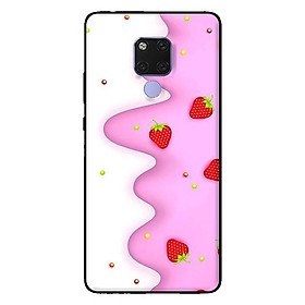 Ốp in cho Huawei Mate 20 Họa Tiết Dâu - Hàng chính hãng