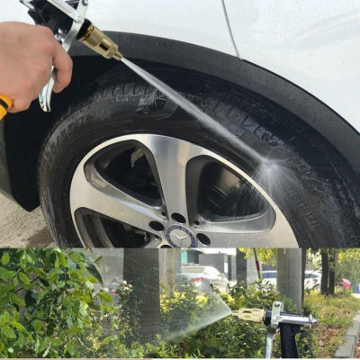 Bộ dây vòi xịt nước rửa xe, tưới cây . tăng áp 3 lần, loại 7m, 10m 206236 đầu đồng,cút đồng,+ tặng mở chai