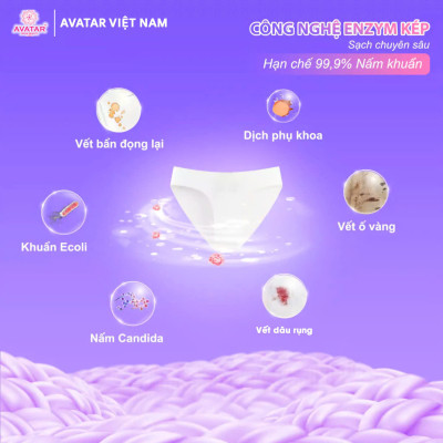 Nước Giặt Đồ Lót Lưu Hương 48 Hours 6 In1 Hương Anh Đào Ngọt Ngào Avatar (Chai 500 mL)