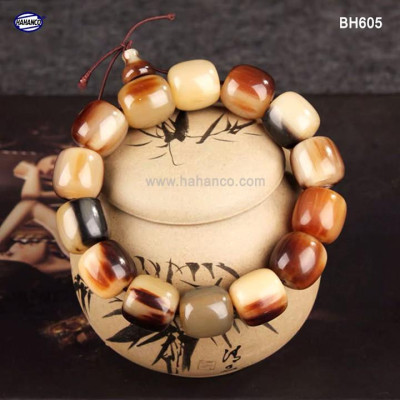 Vòng tay đốt trúc bằng sừng bò Châu Phi (Đủ Size & Màu) BH605 - Phú quý và trường tồn - con người quân tử