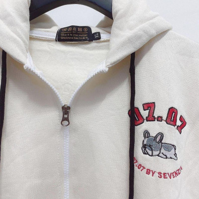 Áo Hoodie - Áo Khoác Nỉ Nam Nữ Dây Kéo Unisex Thêu 0707 Cực Hot - Kèm DEAL Sốc ( có ảnh thật )
