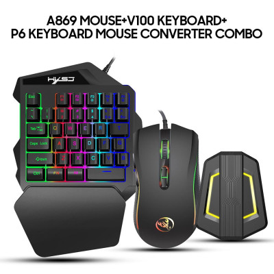 Chuột chơi game HXSJ A869 công thái học có dây RGB V100 