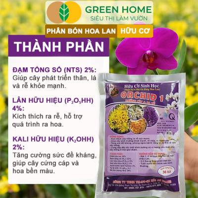Phân Bón Lan Greenhome, 1 Tép, Túi Lưới, Tan Chậm, Không Mùi Hôi, Dưỡng Lan Ra Rễ, Xanh Tốt, Dùng Tốt Cho Sen Đá, Kiểng