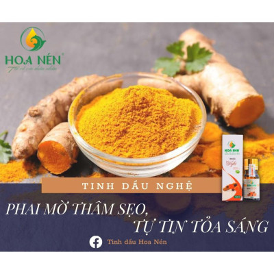 Tinh dầu Nghệ nguyên chất 10ml - Hoa Nén - Làm mờ sẹo, đẹp da