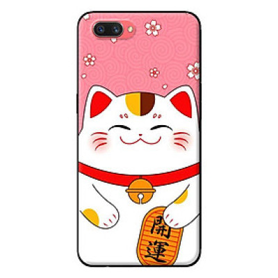 Ốp in cho OPPO A5 Mèo Nền Hồng - Hàng chính hãng
