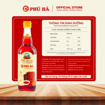 Nước mắm Phú Quốc Chỉ Dẫn Địa Lý Phú Hà 43 độ đạm - Hộp 2 chai 510ml
