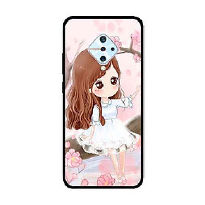 Ốp Lưng in cho Vivo S1 Pro/ Vivo V17 Mẫu Nàng Chibi Nền Hồng - Hàng Chính Hãng