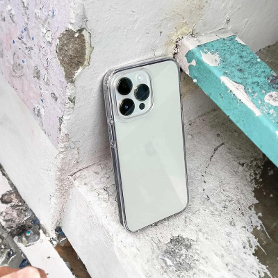 Ốp lưng giảm sốc chống va đập chống ố vàng cho  iPhone 15 Pro Max / 15 Pro / 15 Plus / iP 15 hiệu X-level ICE Crystal trang bị đệm khí ẩn bốn góc, Mặt lưng PC chống ố vàng - Hàng nhập khẩu