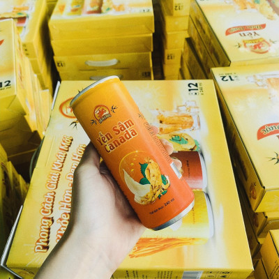 Nước yến thảo dược sâm Canada Healwa (1 thùng x 12 lon x 240ml) Thức uống dinh dưỡng dành cho người Việt