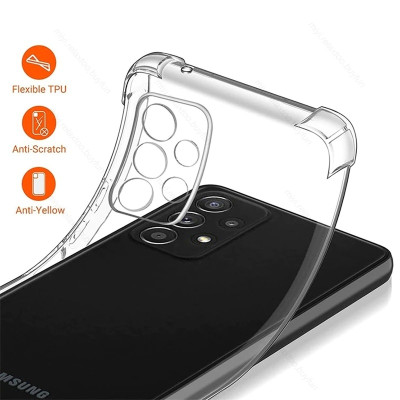 Ốp lưng cho Samsung A13, A23, A33, A53, A73 5G dẻo trong TPU chống sốc 4 góc ( hàng chính hãng)