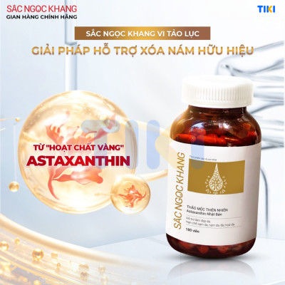 Viên uống đẹp da - chống lão hóa - nám sạm tàn nhan Sắc Ngọc Khang Vi Tảo Lục Hộp 180 Viên
