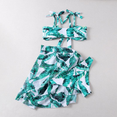 Đồ bơi áo tắm bikini hai dây chân váy hoạ tiết mới áo gọng che khuyết điểm nâng ngực đi biển đẹp
