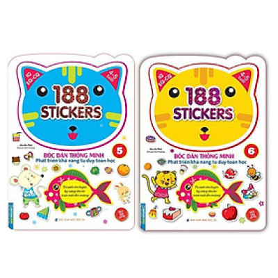 Sách - Bóc Dán Hình Thông Minh IQ EQ CQ Cho Bé 4 - 5 Tuổi - 188 Sticker - Quyển 5 + 6 - Combo 2 Cuốn - Minh Thắng