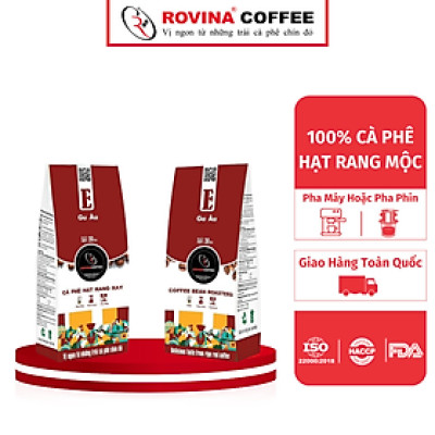 Cà Phê Rovina Gu Âu - Pha Máy - Gói 250gr ( Nguyên Hạt) Mùi Thơm Quyến Rũ, Đậm Đà Hương Vị Nhẹ Nhàng Trời Âu