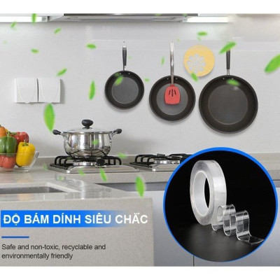 Cuộn Băng Dính Trong Suốt 2 Mặt, Băng Keo Đa Năng, Sử Dụng Dính Đồ Vật Trong Nhà, Tái Sử Dụng, Sử Dụng Dễ Dàng- TakyHome 6005