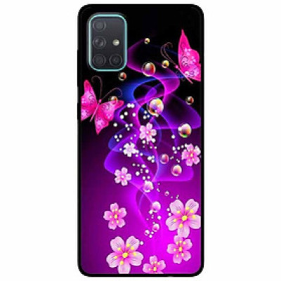 Ốp lưng dành cho Samsung A51 mẫu Bướm Và Hoa Hồng