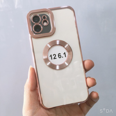 Ốp lưng viền màu hở logo Táo sang trong dành cho iPhone 12 - Hàng chính hãng