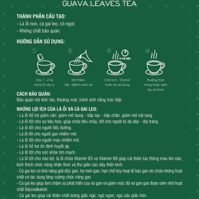 Trà Lá Ổi Mychi - Giảm CÂn, Tan Mỡ, Ngừa Mỡ Máu