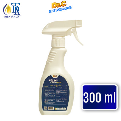 Tẩy Cặn Canxi Nhà Tắm,Tẩy Vách Kính Vòi Sen Inox,Tẩy Ố Vàng Nhà Vệ Sinh Lavabo- Plus Dr.C 300ml