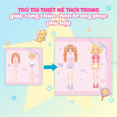 Sách - Sách Bóc Dán - Thời Trang Anime - Công Chúa Dâu Tây