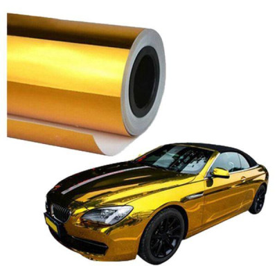 Decal trang trí ô tô chrome màu bạc/vàng tráng gương chống trầy dán xe cao cấp {Khổ lớn}