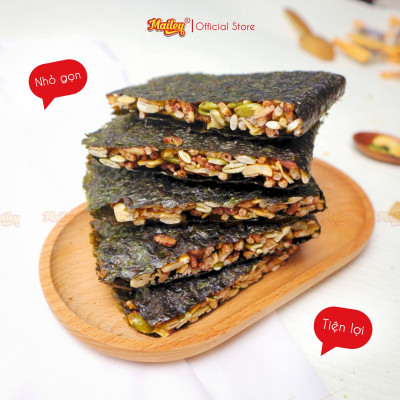 [COMBO 2 TÚI 500G] Rong biển kẹp hạt dinh dưỡng Mailey - hỗ trợ ăn kiêng giảm cân, bánh ngũ cốc dinh dưỡng