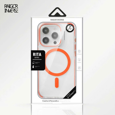 Ốp lưng trong suốt tích hợp giá đỡ dành cho iPhone 16 Pro Max , Iphone 15 Pro Max Raigor Inverse Rita Case hỗ trợ sạc không dây , chống sốc , chống ố vàng, bảo vệ camera - Hàng chính hãng