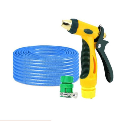 Bộ dây vòi xịt nước rửa xe,tưới cây tăng áp 3 lần 15M( nối nhựa xanh) 206317 TL
