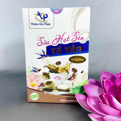 Sữa sen tổ yến vị cà phê Thiên Gia Phúc 150g 10 gói (Hộp mềm)