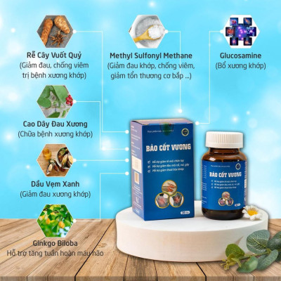 Combo 2 Hộp Viên Uống Bảo Cốt Vương Hỗ Trợ Tăng Tiết Dịch Khớp, Tái Tạo Mô Sụn Khớp, Giảm Khô Khớp, Giúp Khớp Vận Động L