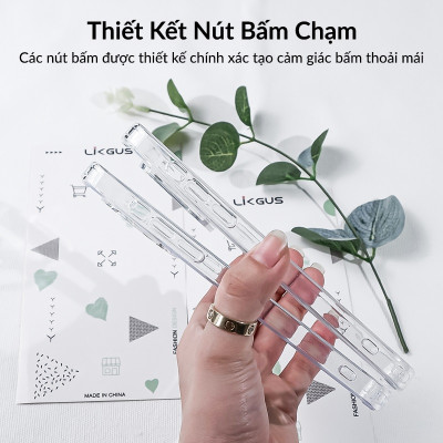 Ốp lưng chống sốc cho iPhone 16/ 16 Plus/ 16 Pro/ 16 Pro Max hiệu Likgus Crashproof - Thiết kế trong suốt, chống ố, giúp chống chịu mọi va đập - hàng nhập khẩu