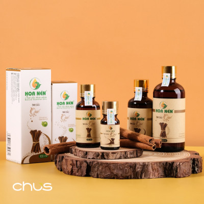 Tinh dầu Quế nguyên chất Hoa Nén 3ml- 100ml - Đuổi côn trùng, khử mùi, lọc không khí