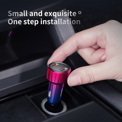 Tẩu củ sạc nhanh đa năng dành cho xe hơi / ô tô 2 cổng USB hiệu Baseus Dual-USB (45W - 6A, Công nghệ sạc nhanh Quick Charge 3.0 / Quick Chagre 4.0, 2 cổng USB Car Charger) - hàng chính hãng