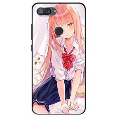 Ốp lưng in cho Xiaomi Mi 8 Lite Mẫu Cô Gái Đội Nón