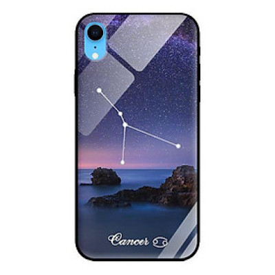 Ốp kính 12 cung Hoàng Đạo cho iPhone XR Cancer - Hàng chính hãng
