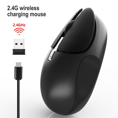 Chuột không dây HXSJ M106 2.4G có thể sạc lại,Nút tắt tiếng,nút ẩn trên màn hình cho máy tính xách tay PC