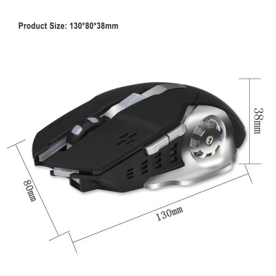 Chuột chơi game HXSJ M70 2.4G sạc không dây đầy màu sắc với DPI có thể điều chỉnh cho PC Notebook