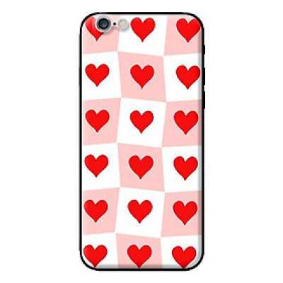 Ốp in cho iPhone 6 Plus Trái TIm Ô Vuông - Hàng chính hãng