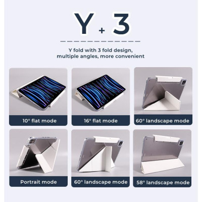 Bao Da Cho iPad Pro 11 M4 2024, iPad Gen 10 ,iPad Pro 11 M1/M2 , iPad Pro 13 inch M4 ,iPad Air 4 Air 5 Ai6 M2 2024 Gập chữ Y Đa Năng lưng trong chống sốc chống ố hiệu Mutural Defender Case - Hàng chính hãng