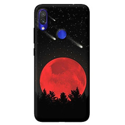 Ốp lưng in cho Xiaomi Redmi Note 7 mẫu Mặt Trăng Đỏ - Hàng chính hãng