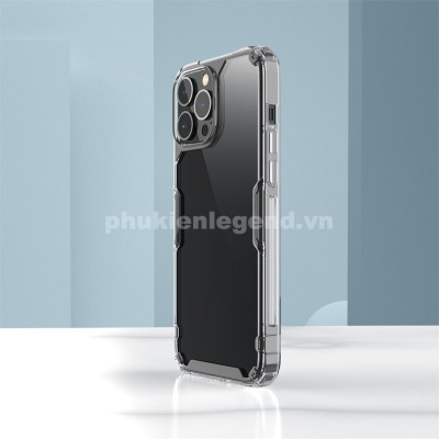 Ốp Lưng cho iPhone 16 Pro Max trong suốt chống sốc chống ố hiệu Nillkin Nature TPU Pro - Hàng chính hãng