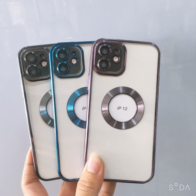 Ốp lưng viền màu hở logo Táo sang trong dành cho iPhone 12 - Hàng chính hãng