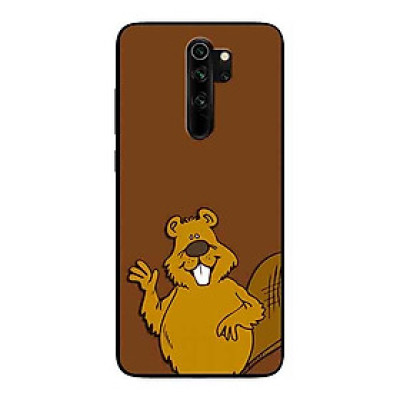 Ốp Lưng in cho Xiaomi Redmi Note 8 Pro Mẫu Hải Ly Xin Chào - Hàng Chính Hãng