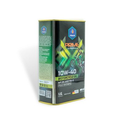 Nhớt Xe Máy PRIME Lon 1.1L Tổng Hợp Toàn Phần-10W40-SN-MA2 Cho Exciter/Winner/Sonic Nhập Khẩu Chính Hãng