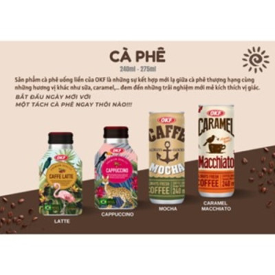 Cà phê Latte OKF Hàn Quốc 275ML Brazil Arabica beans