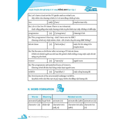 Sách - Global Success Luyện Chuyên Sâu Ngữ Pháp Và Từ Vựng Tiếng Anh Lớp 6 - Tập 2 - Minh Thắng