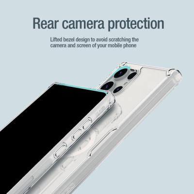 ỐP LƯNG cho Samsung Galaxy S24 ULTRA 5G / S25 Ultra NILLKIN NATURE TPU PRO hỗ trợ sạc không dây - Lưng kính trong PC + Viền nhựa dẻo TPU - Hàng chính hãng